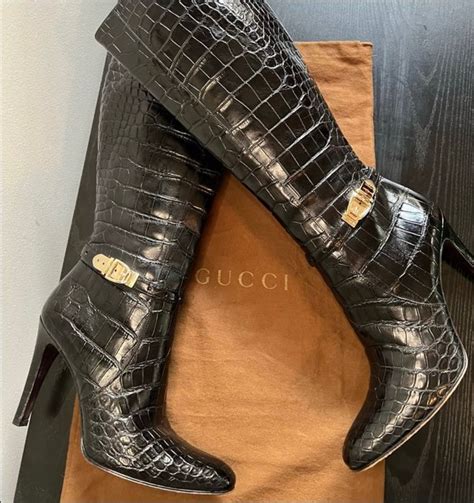 gucci crocodile boots|gucci boots outlet.